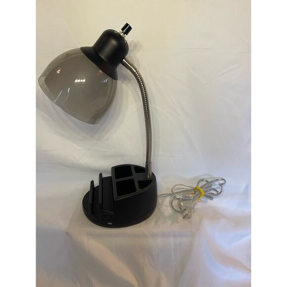 Desk Lamp with pencil holder-Black-flexible - Picture 1 of 6